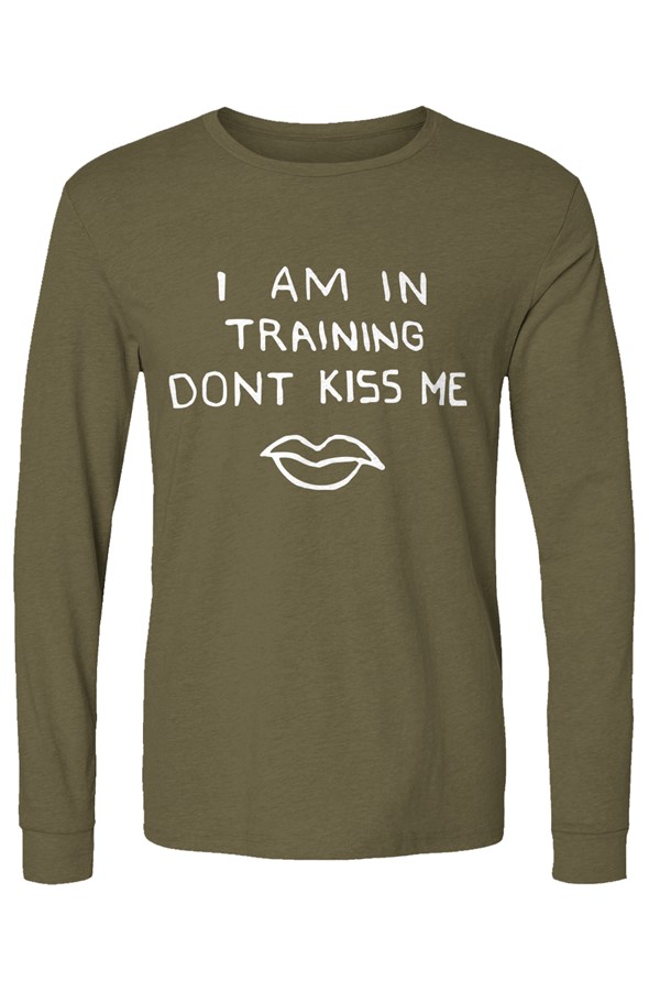 "I Am in Training" Claude Cahun Long Sleeve Tee (Green) - Image 2
