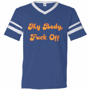 V-Neck Striped Sleeves Jersey